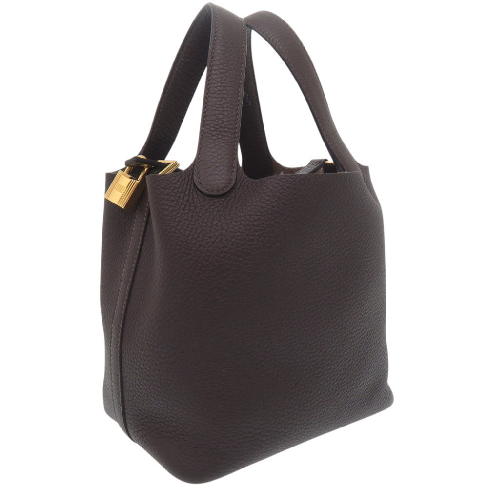 Hermes Picotin Lock PM 18 Taurillon Clemence Ebene Brown B stamp (2023 produc...